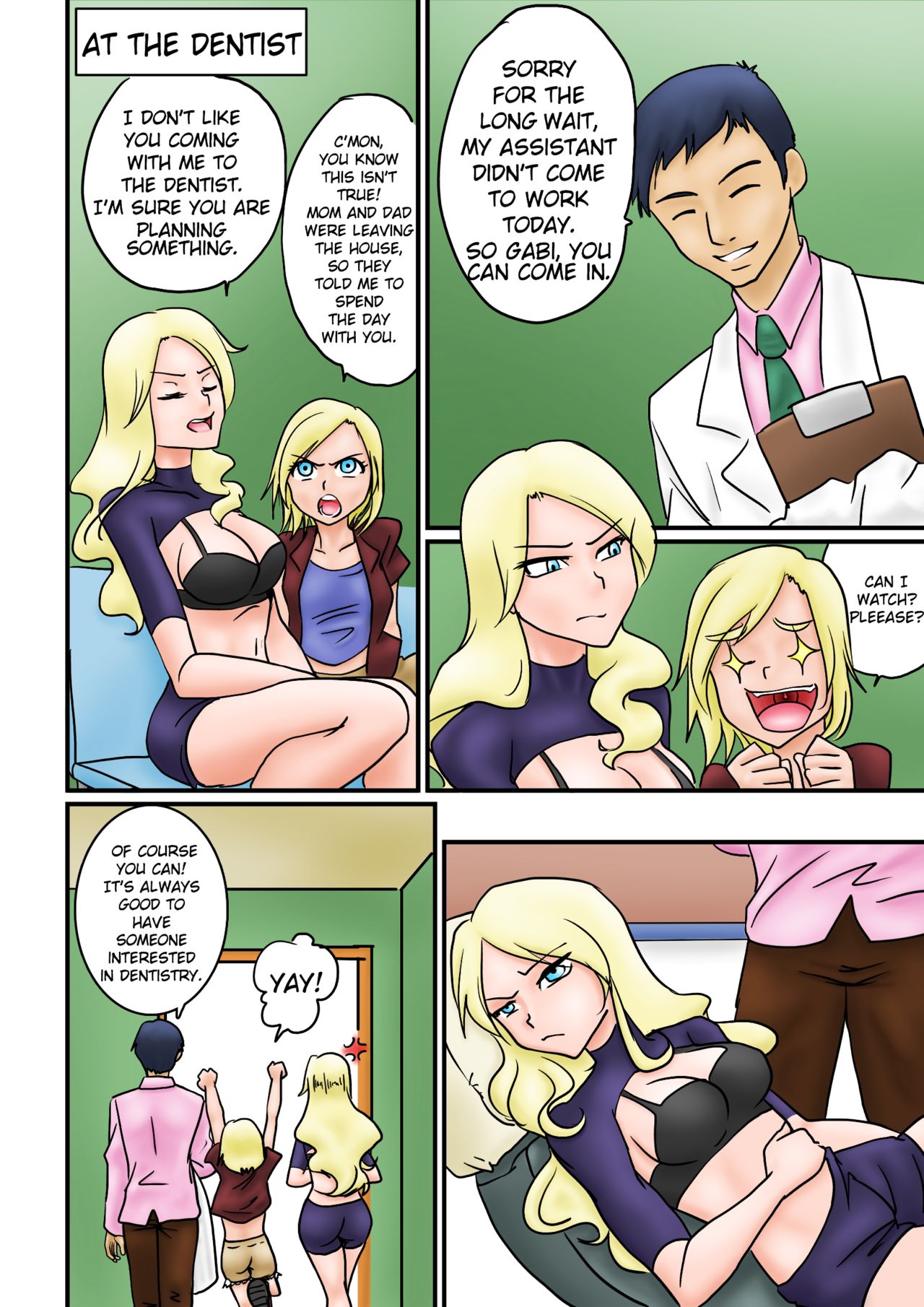 Fun in the dentist - colored page 1 full