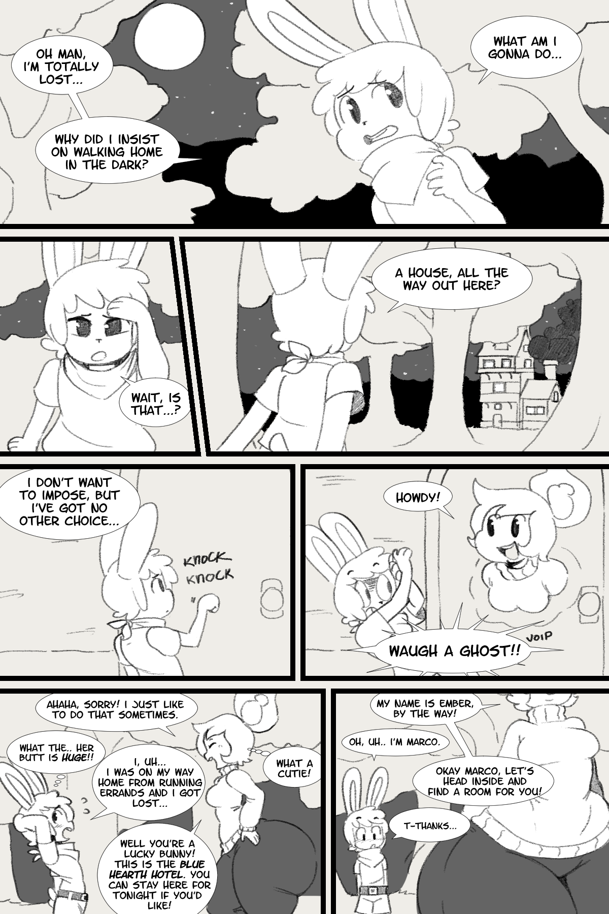 Blue Hearth Bunny page 1 full