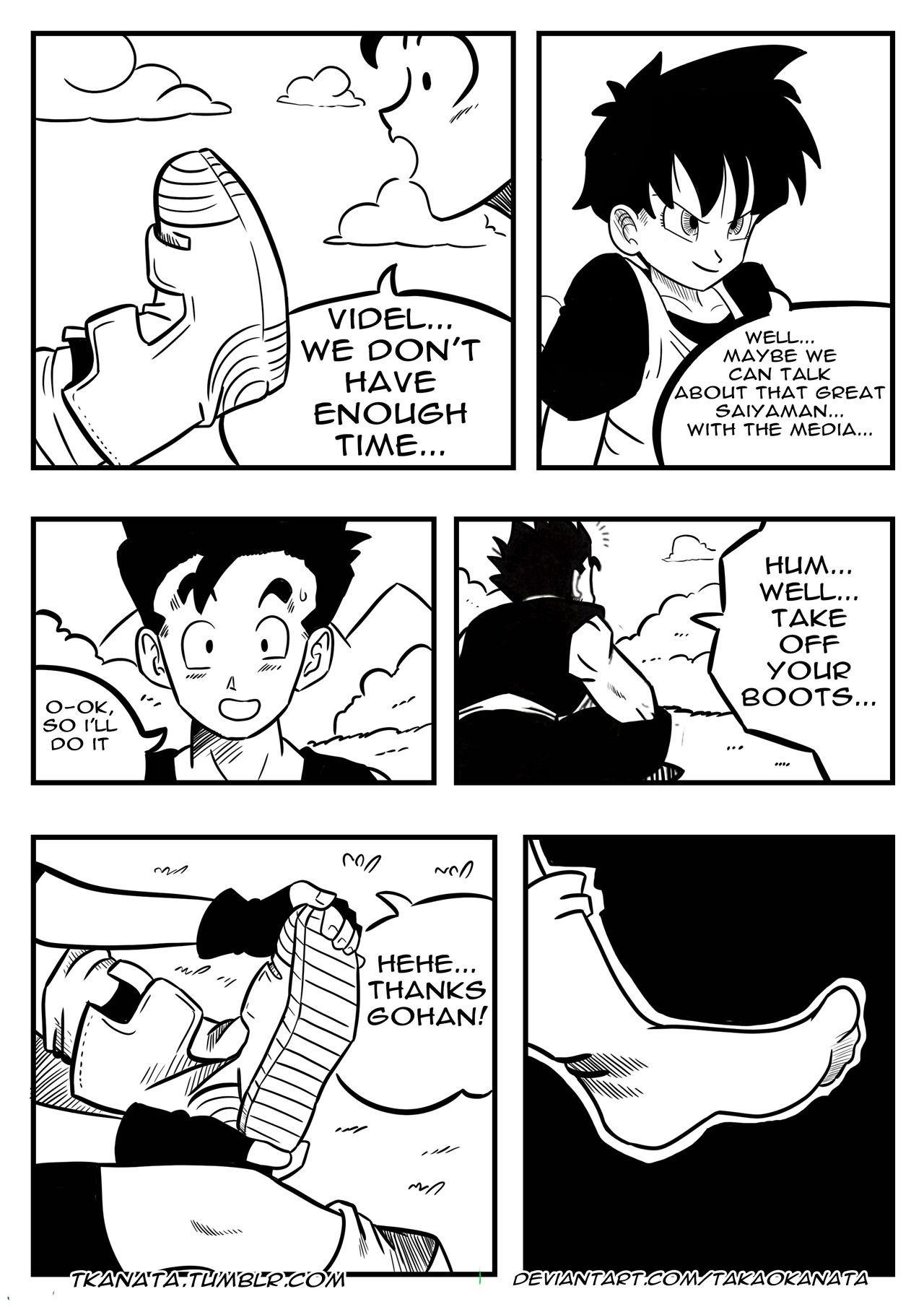 Gohan &amp; Videl in: "Boots, Socks or Feet?" page 4 full