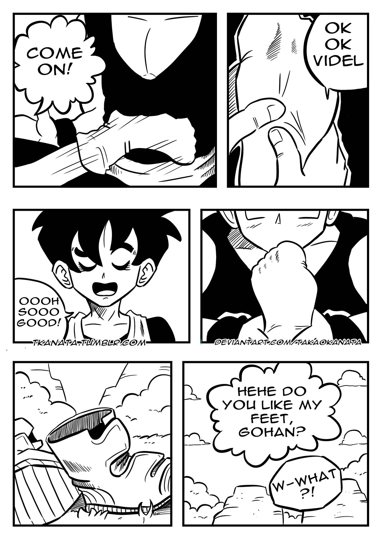 Gohan &amp; Videl in: "Boots, Socks or Feet?" page 5 full
