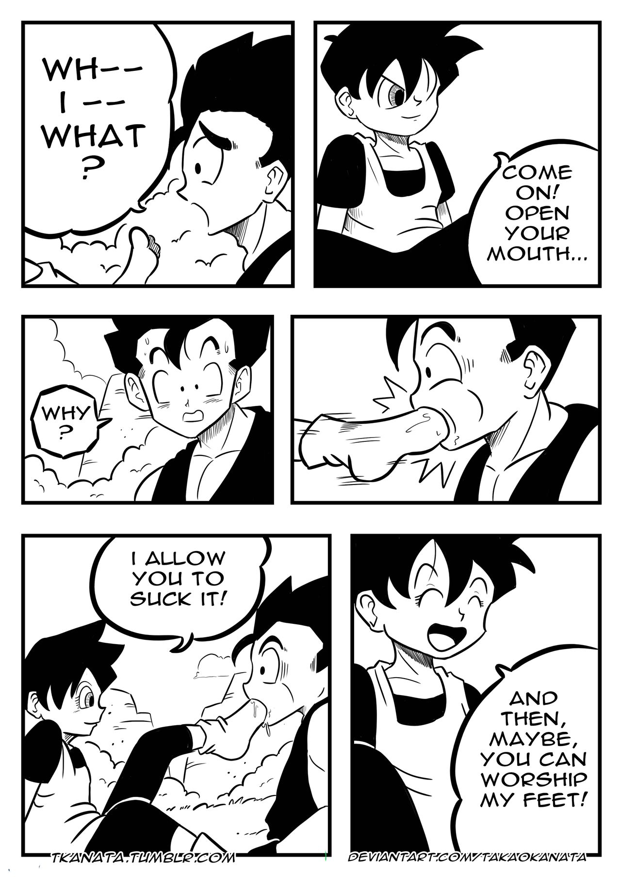 Gohan &amp; Videl in: "Boots, Socks or Feet?" page 7 full