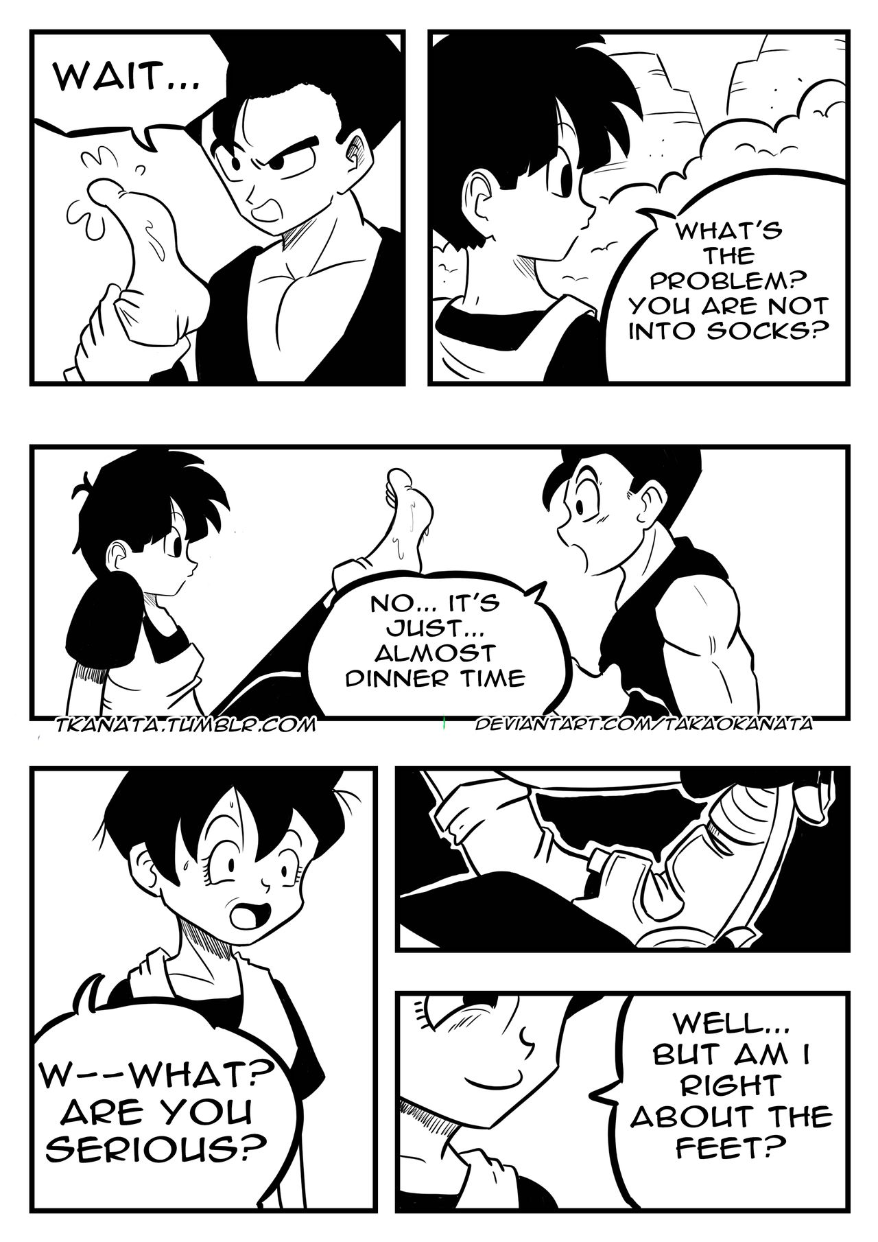 Gohan &amp; Videl in: "Boots, Socks or Feet?" page 8 full