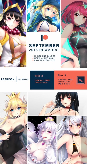 Patreon rewards September 2018 cover