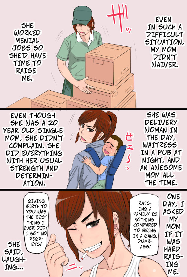 Kenka Saikyou Datta Ore no Kaachan ga Matsunaga no Chinpo ni Kanzen Haiboku Shita Hanashi - My Bad-Ass Mom Was Pwned By Matsunaga's Big Dick 1 page 5 full