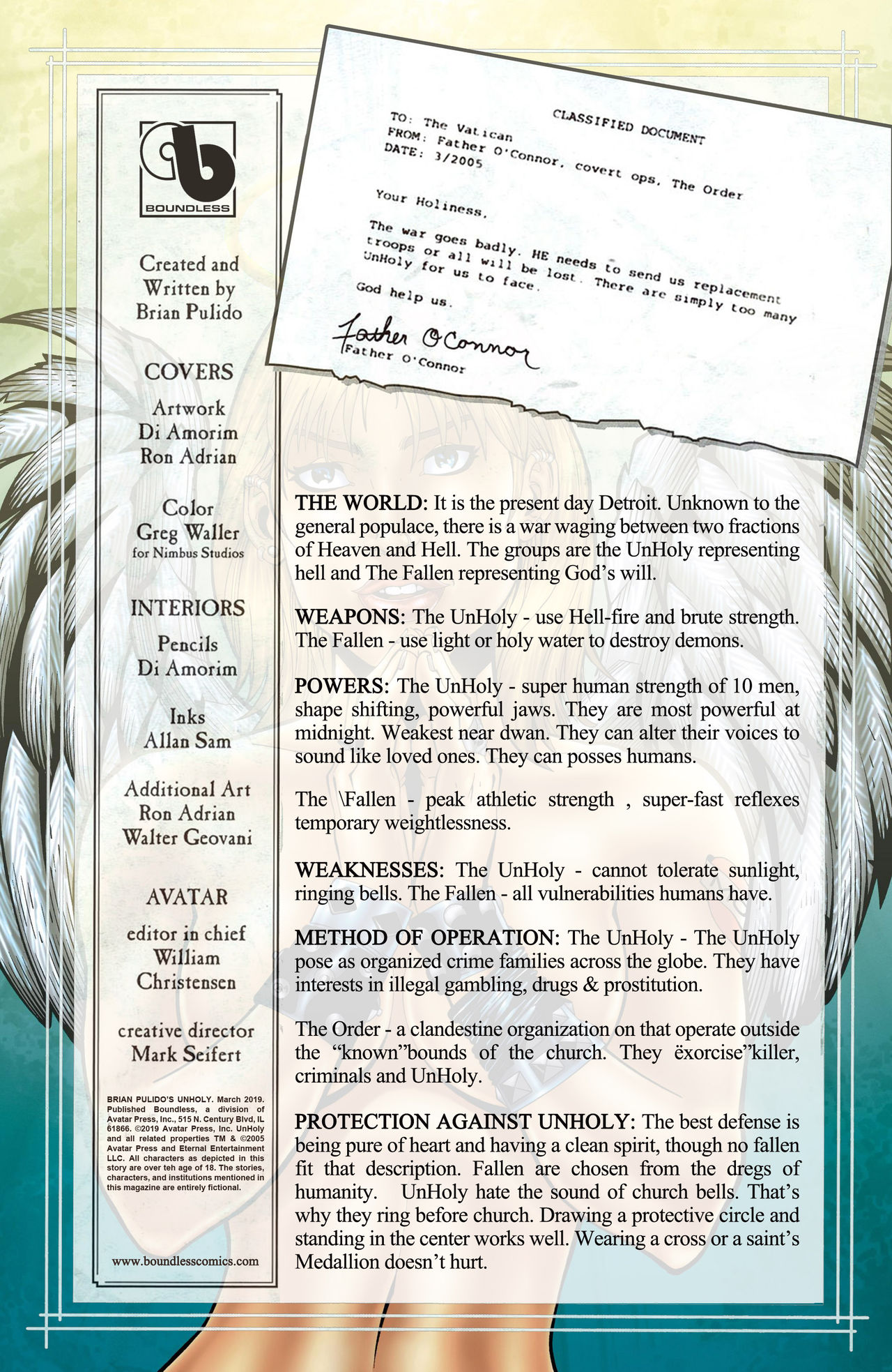 Brian Pulido's Unholy - Collectors Edition page 4 full