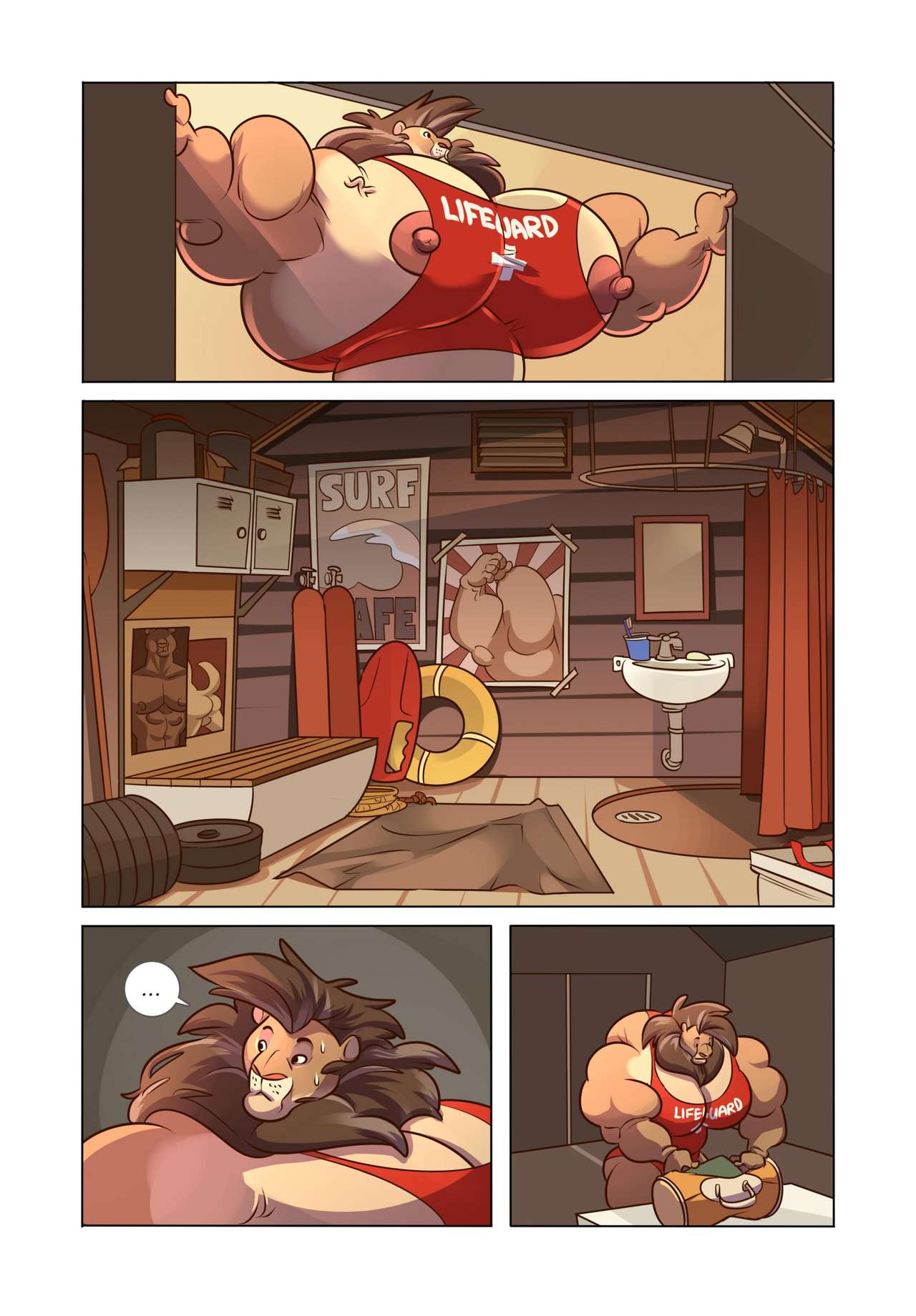 Meatier Showers: Baewatch page 8 full