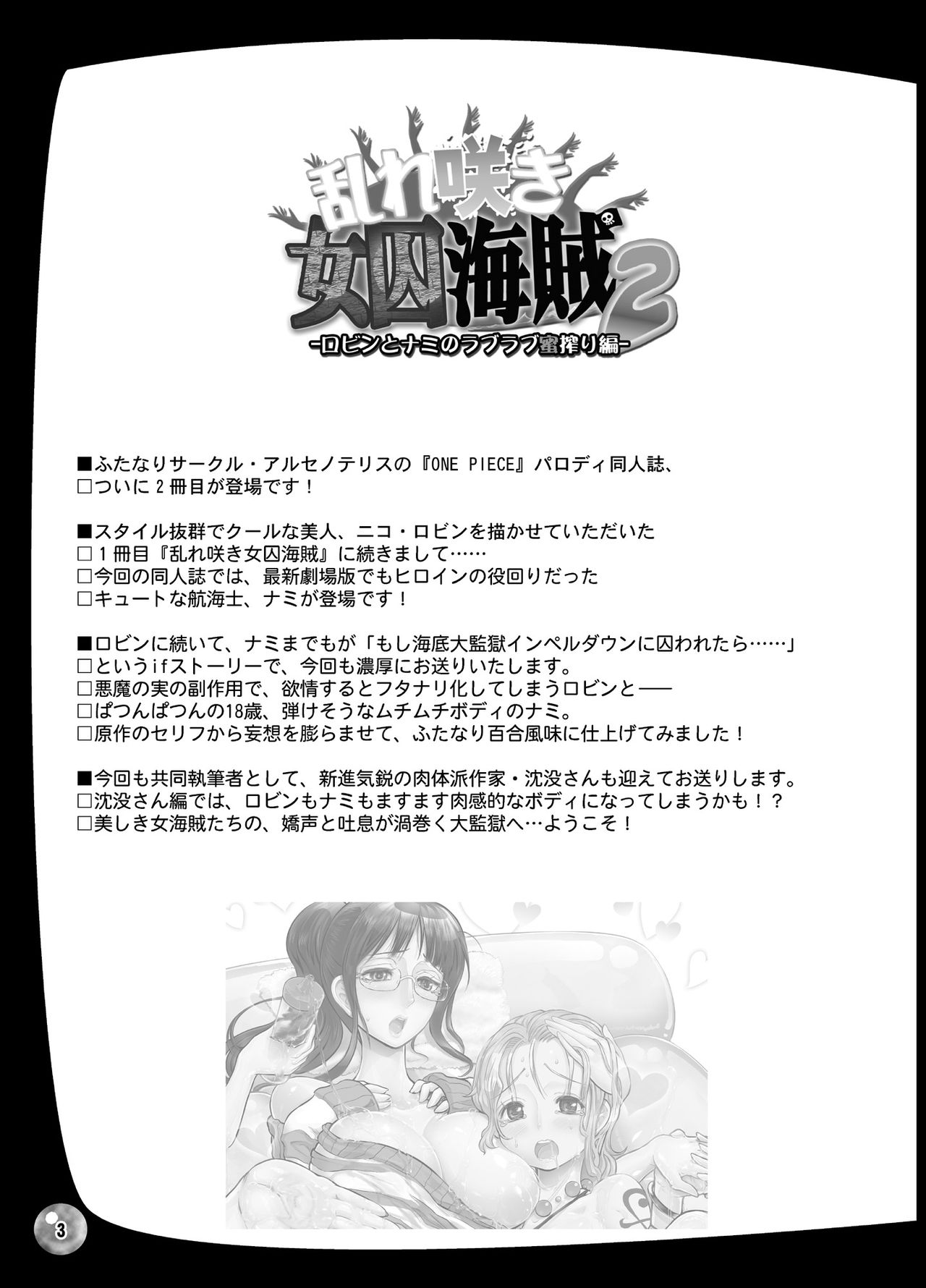 Midarezaki Joshuu Kaizoku 2 -Robin to Nami no Love Love Mitsu Shibori Hen- page 2 full
