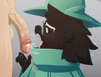Ralsei and a hooman cover