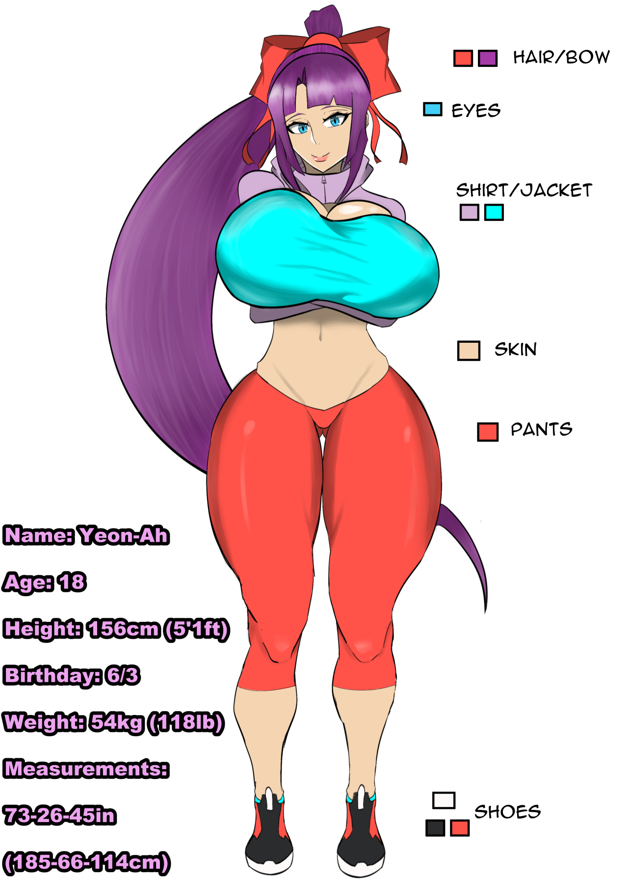 Yeon-Ah Character Sheet + Throw Away CG Set page 1 full