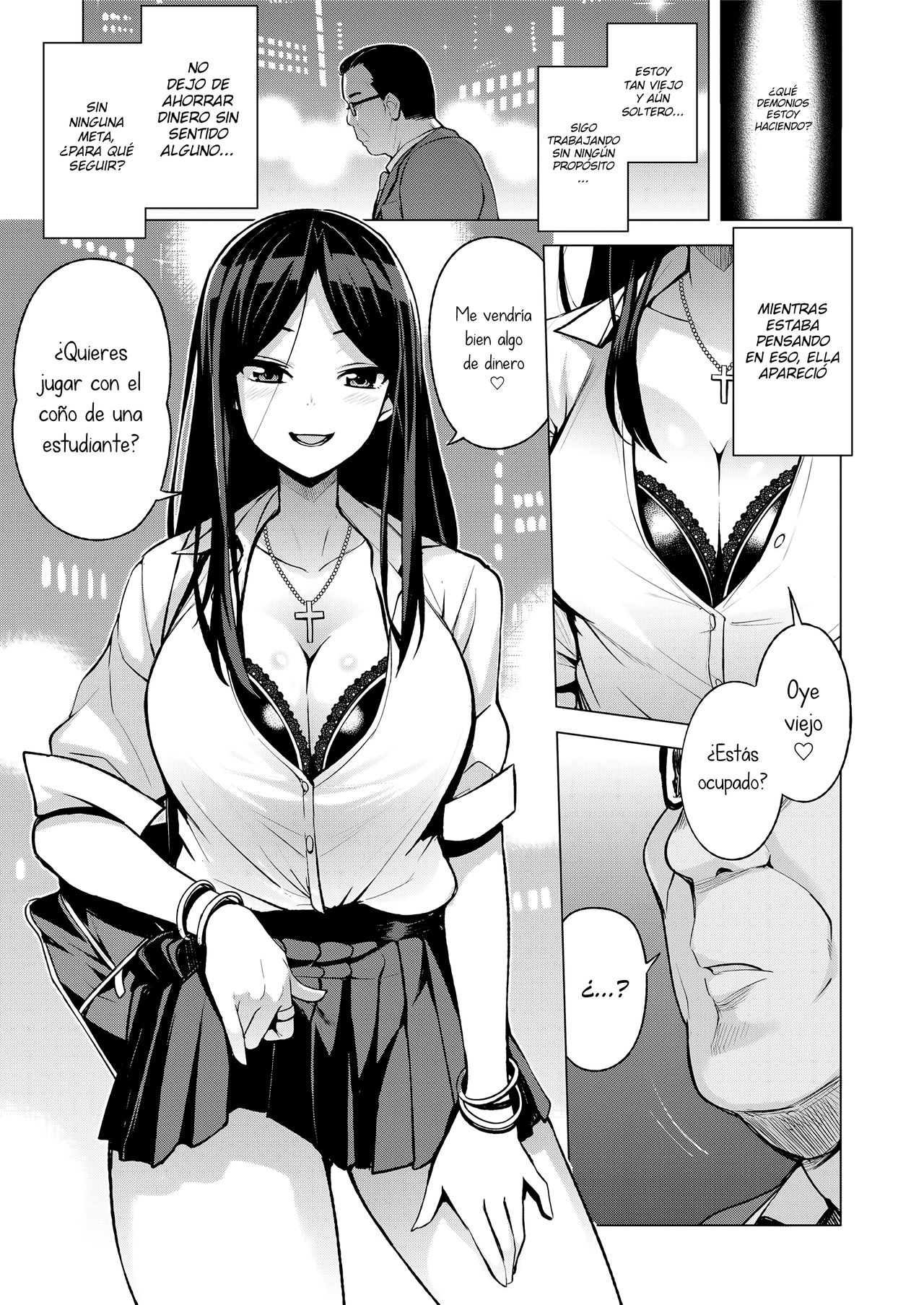 JK-ENKO ~Kurosawa Mia no Baai~ | JK-ENKO ~El caso de Kurosawa Mia~ page 1 full