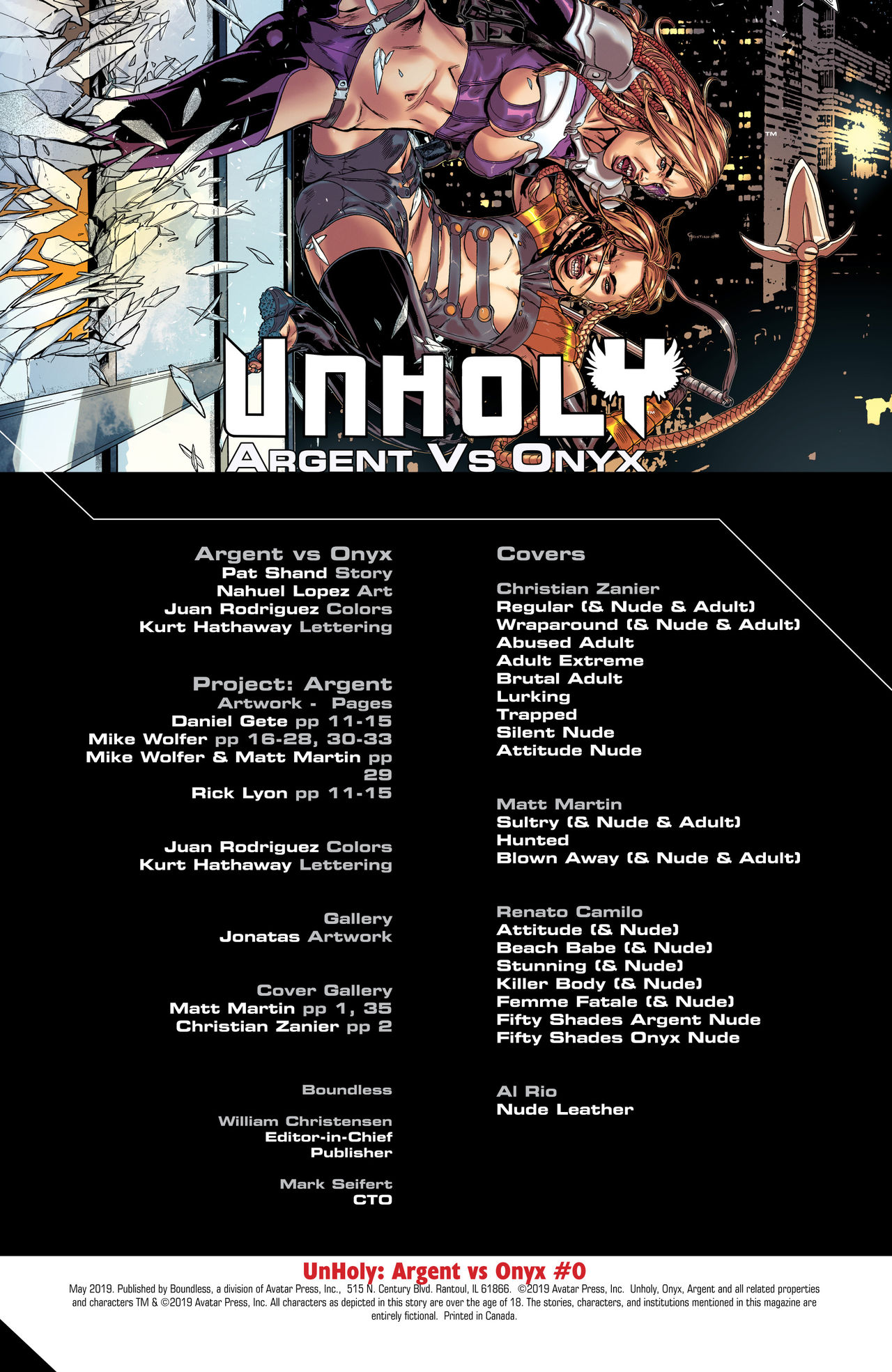 UnHoly: Argent vs Onyx #0 page 3 full