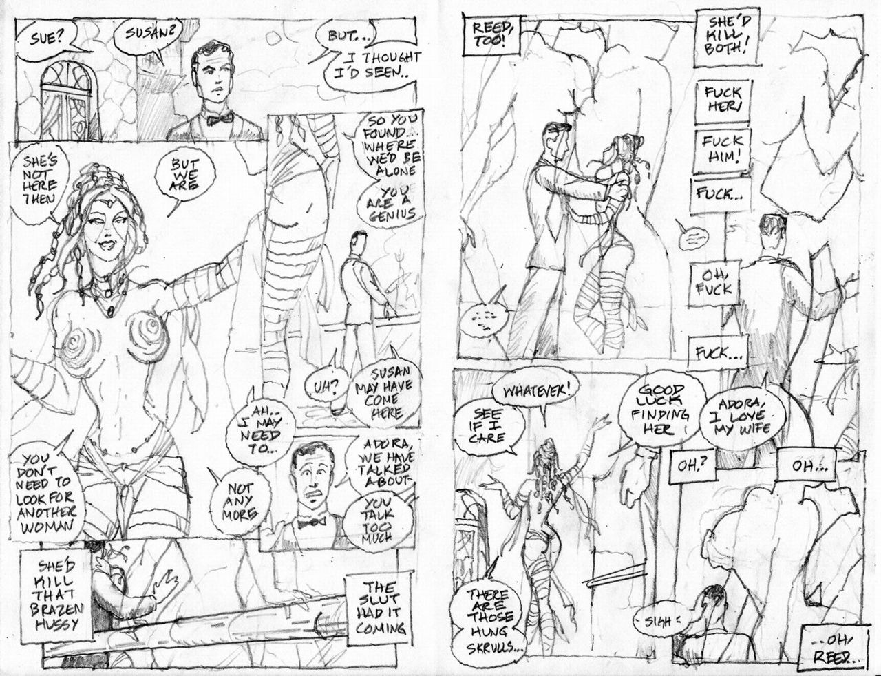 Fantastic Four, Earth Girls Ain't Easy: The Balcony Scene page 3 full
