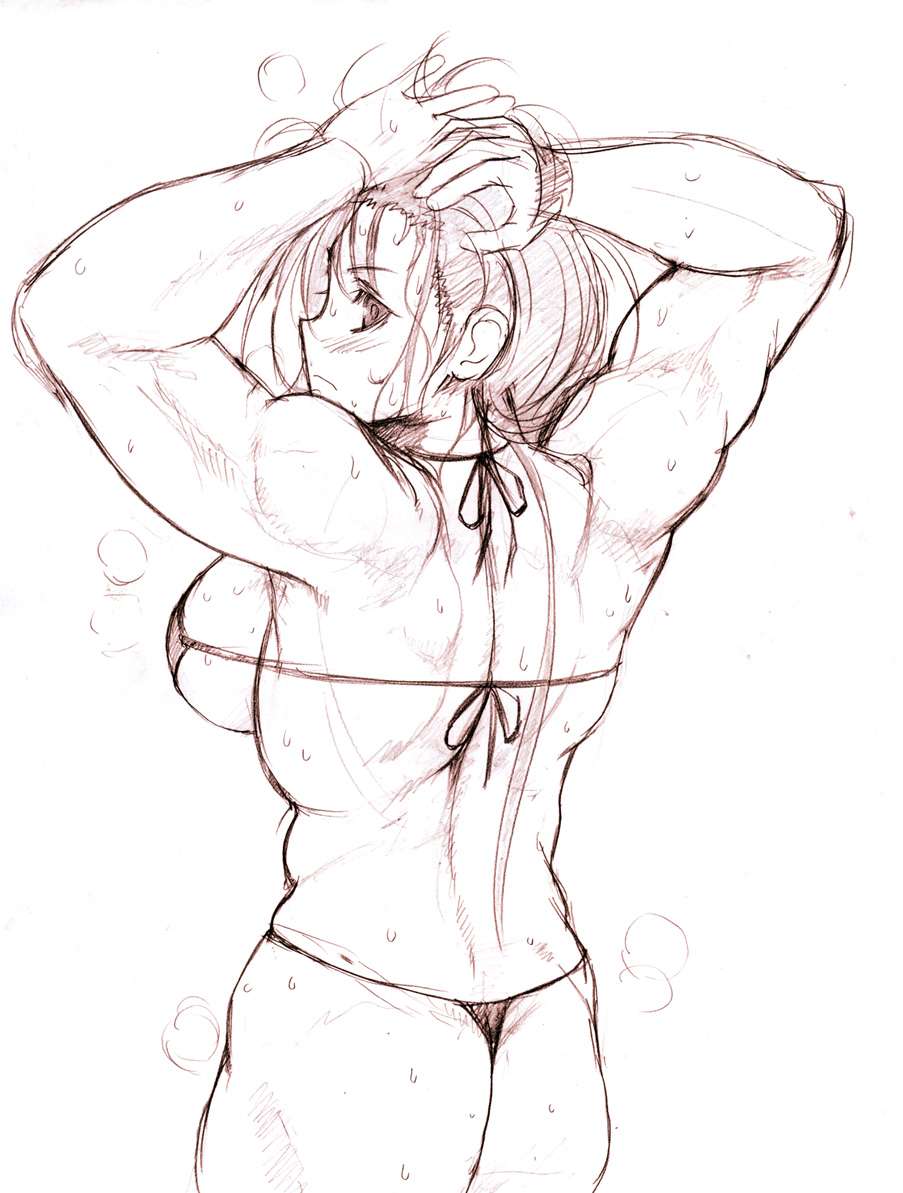 Muscle Girl Sketches page 6 full
