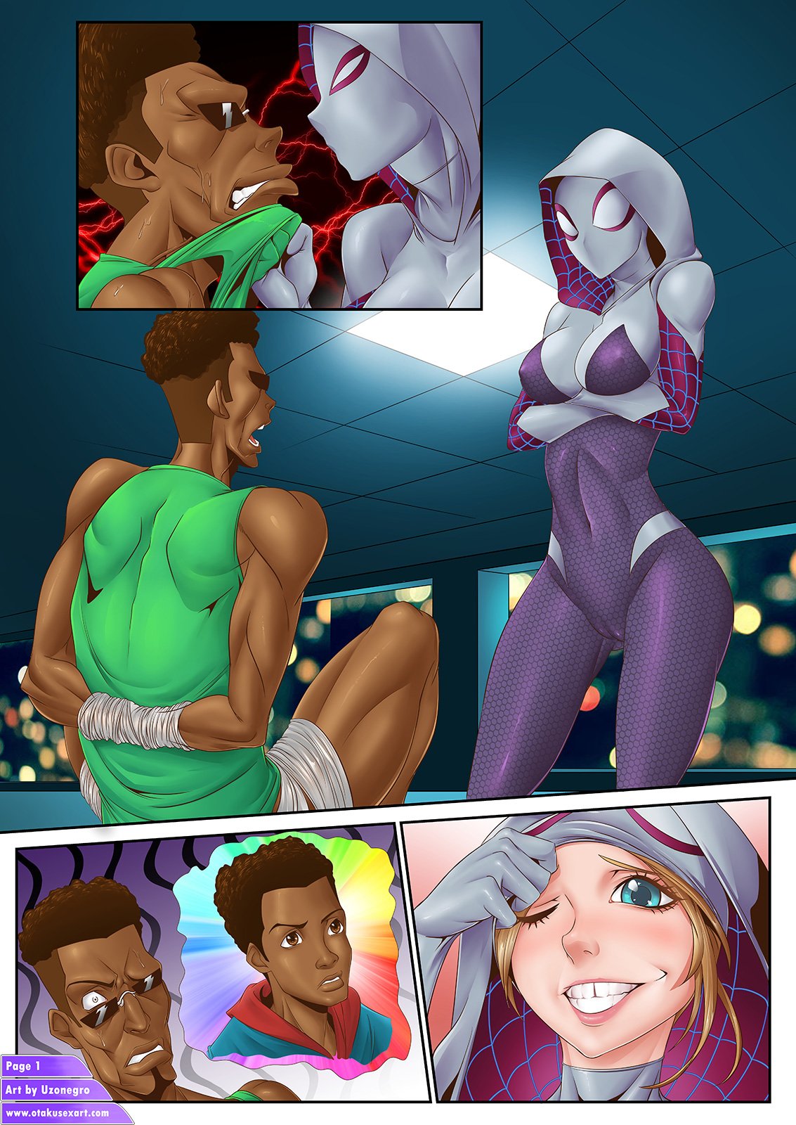 Gwen Stacy's Amazing Footjob Fucktime page 1 full