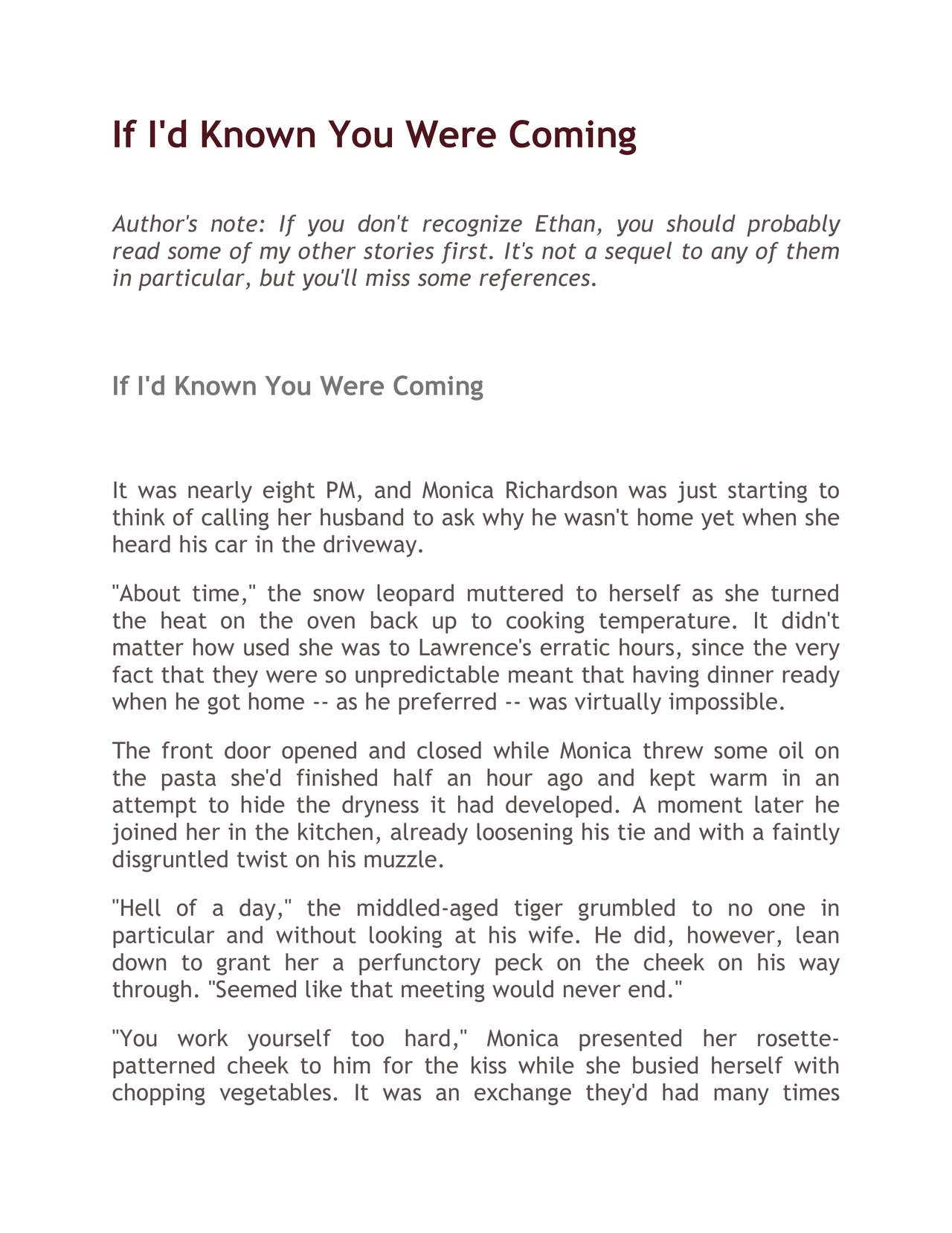 If I'd Known You Were Coming page 2 full