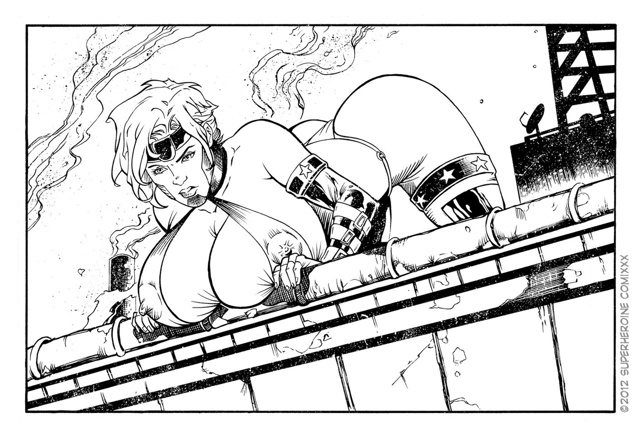 War on drugs - Sharon McCain - Superheroine - freedom stars- Superheroinecentral comix - XXX -warning: high violence page 1 full