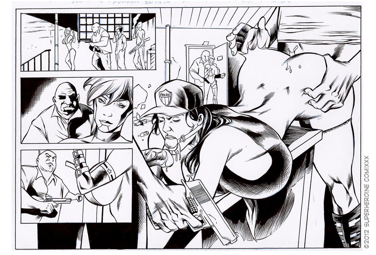 War on drugs - Sharon McCain - Superheroine - freedom stars- Superheroinecentral comix - XXX -warning: high violence page 9 full