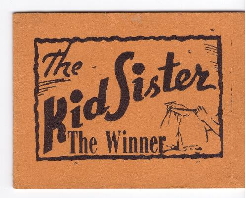The Kid Sister - The Winner page 1 full