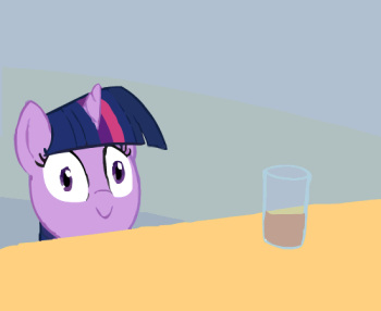 Twilight Sparkle With A Glass Of Chocolate Milk cover