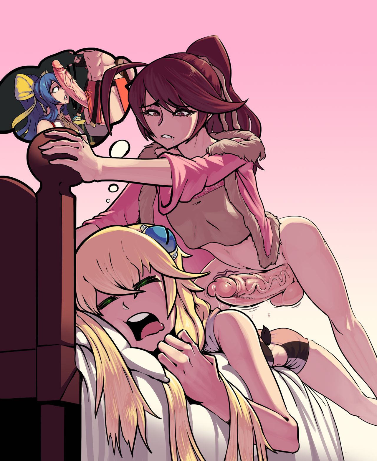Celica/Noel Surprise Anal + Makoto/Mai Cock Shock page 1 full