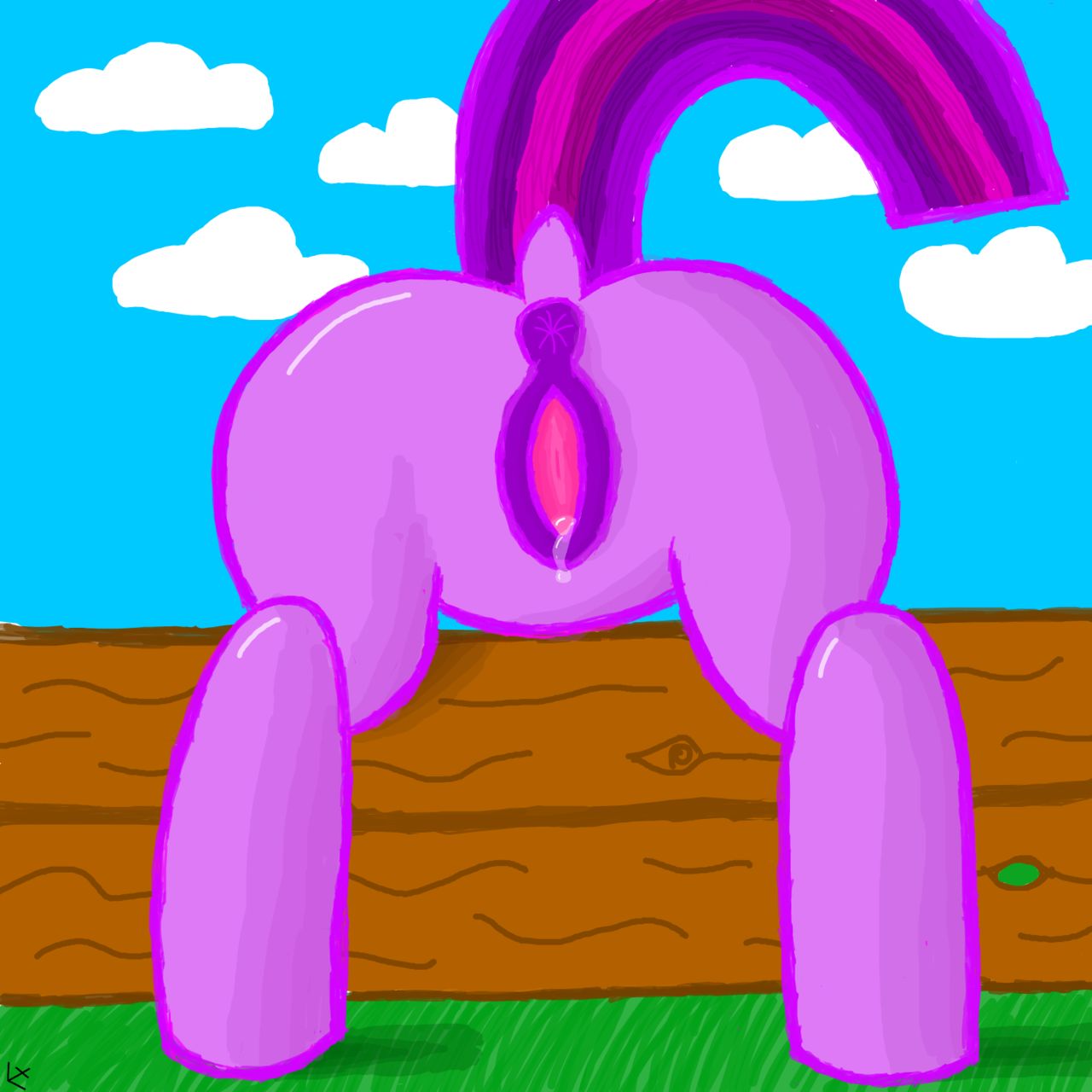 Mane Six Presenting Hindquarters page 7 full