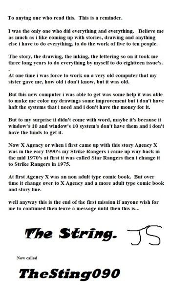 X Agency Book Three. Issue 19 to 23. End of Book Three To be Continued  in book four. cover