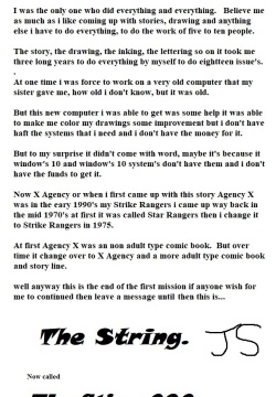 X Agency Book Three. Issue 19 to 23. End of Book Three To be Continued  in book four.
