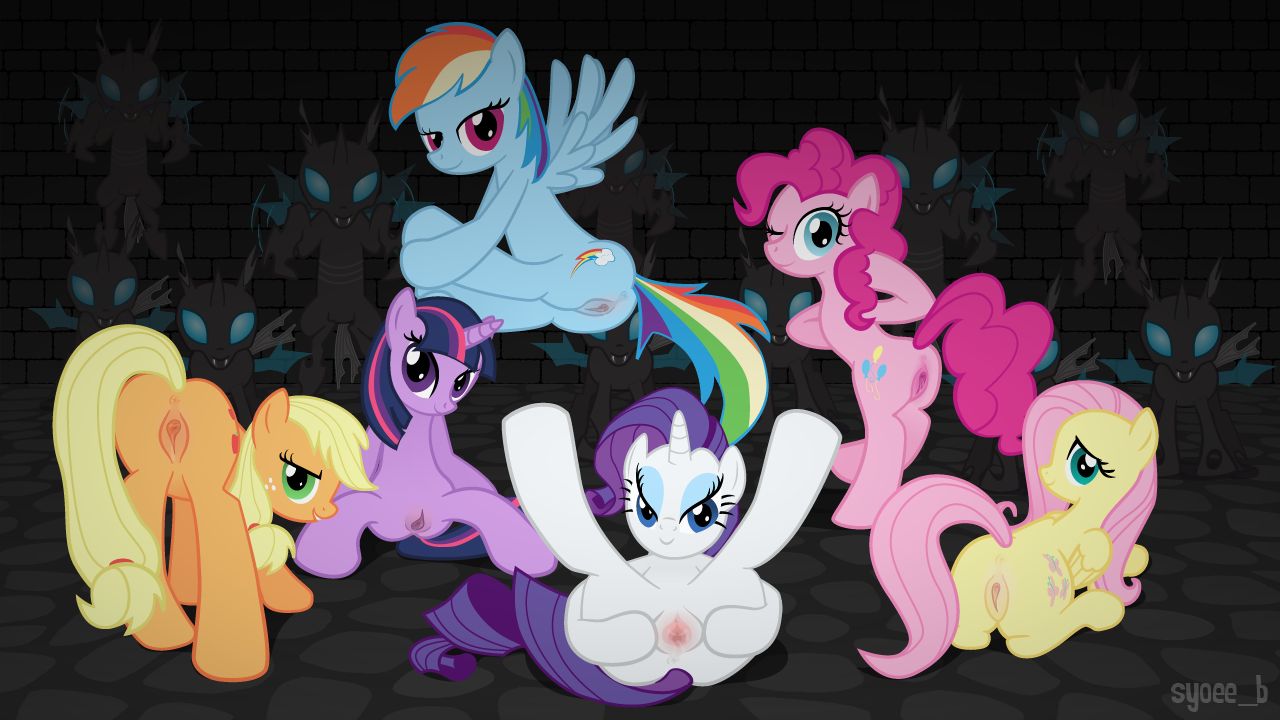 Mane Six Presenting Hindquarters 2 page 3 full