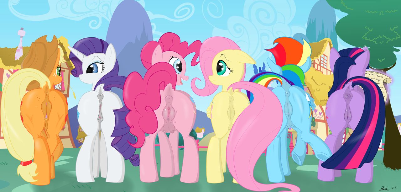 Mane Six Presenting Hindquarters 2 page 8 full
