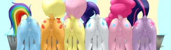 Mane Six Presenting Hindquarters 2 cover