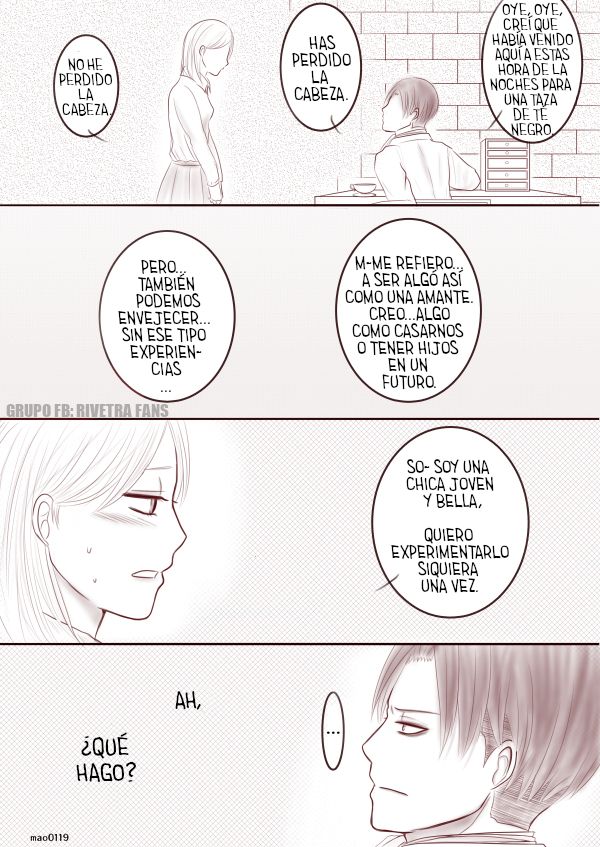 Rivetra Doujinshi Levi x Petra "UNA DECISIÓN SIN REMORDIMIENTOS" page 7 full