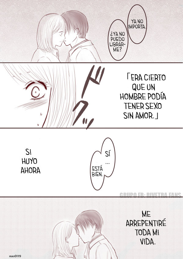 Rivetra Doujinshi Levi x Petra "UNA DECISIÓN SIN REMORDIMIENTOS" page 9 full