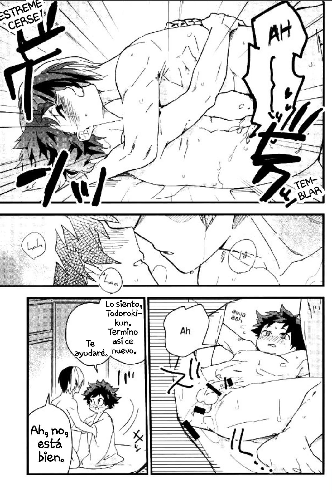 Midoriya-kun to Todoroki-kun ga Taiiku Souko de xxx suru Hon | Midoriya-kun Y Todoroki-kun Son XXX En El Armario De Suministros De La Eh page 5 full