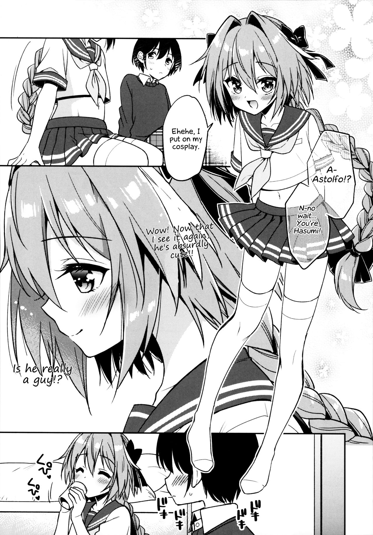 Astolfo Cos no Kouhai ni Kokuhaku Sarete Sex Shita Hanashi | A Story About My Astolfo Cosplaying Kouhai  Confessing His Love and Having Sex. page 8 full