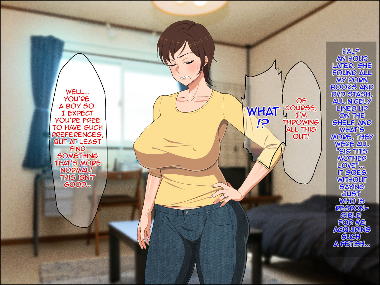 Okoru To Kowai Kaasan dakedo Aegigoe Wa Kawaii | My Mother is Scary when Angry but Her Moans Are so Cute page 7 full