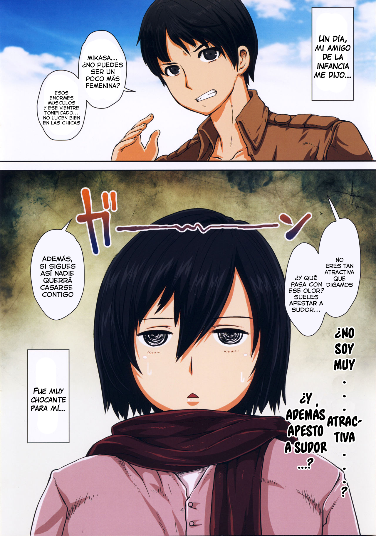 Fukkin Joshi Mikasa Ackerman wa Taishuu ga Ki ni naru Otoshi goro. page 4 full