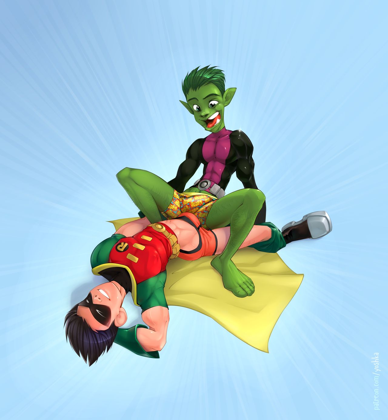 Robin tops Beast Boy Reward page 1 full