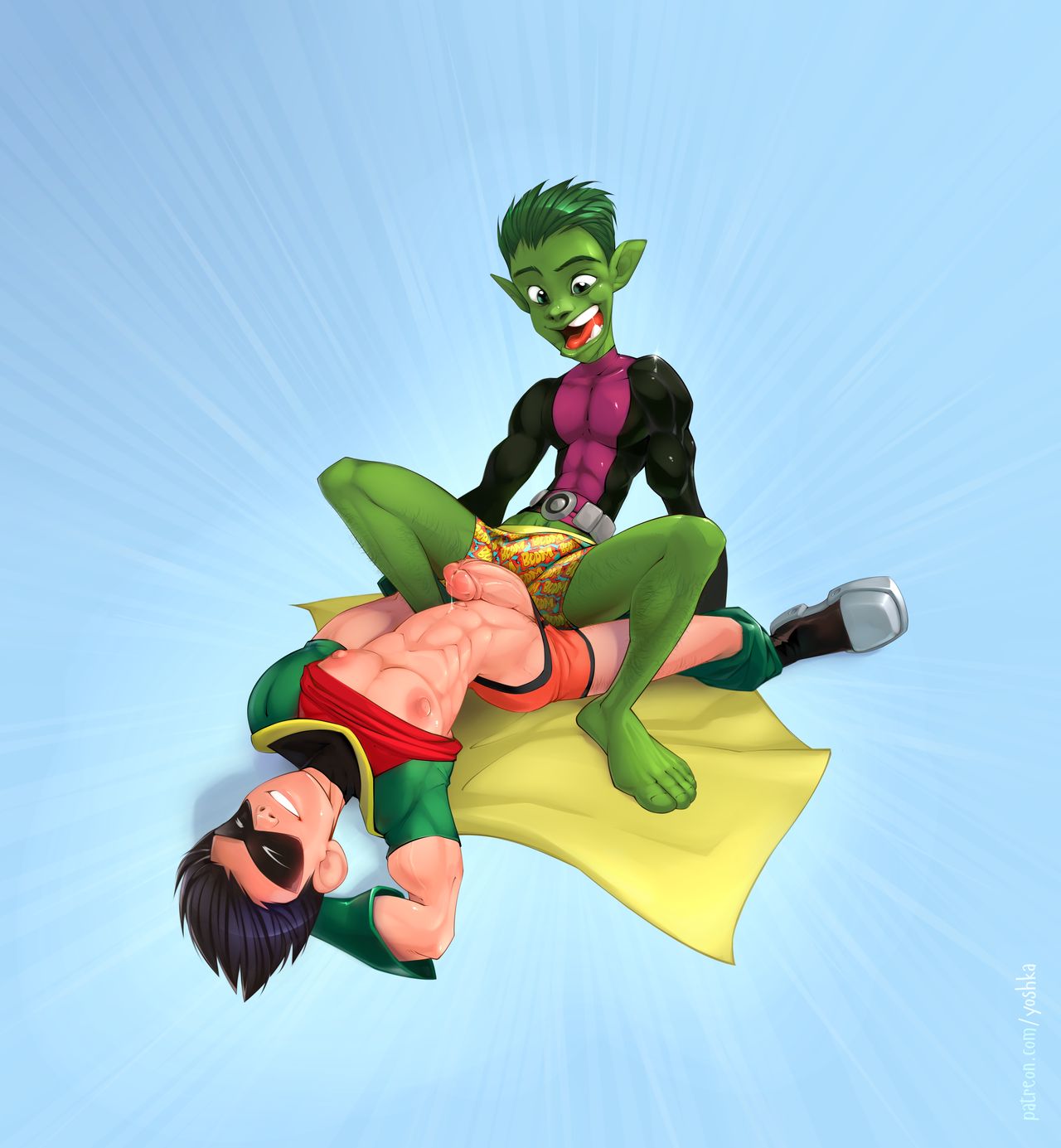 Robin tops Beast Boy Reward page 4 full
