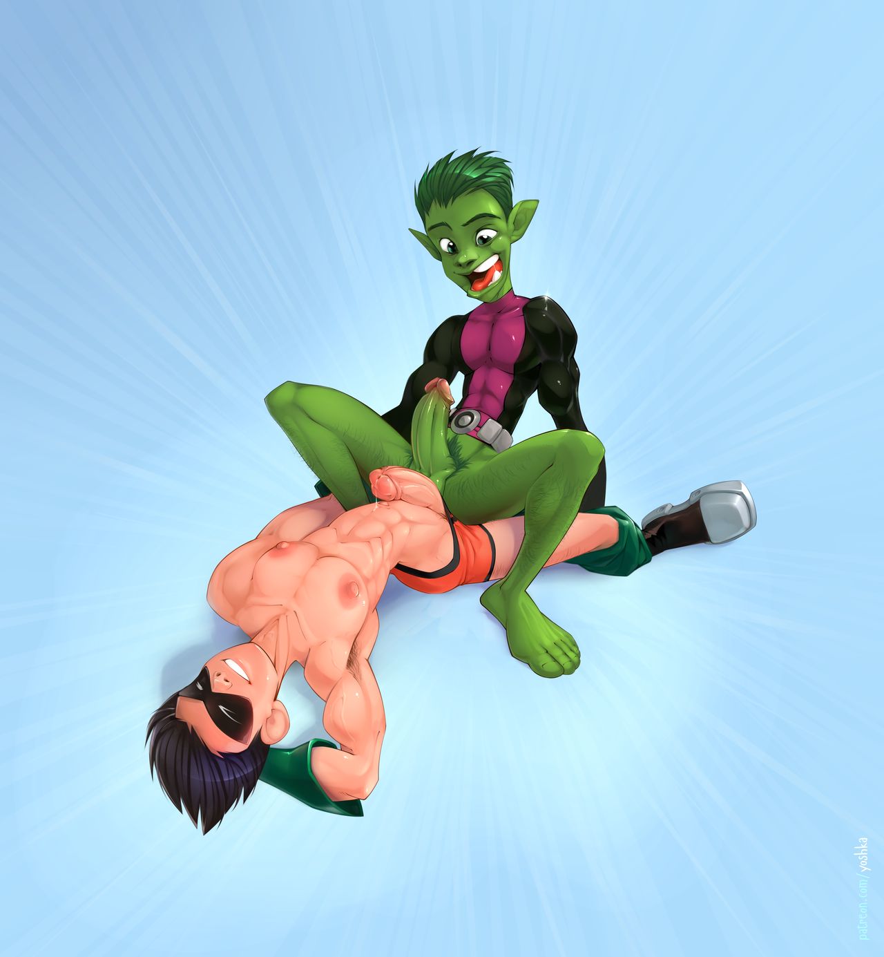 Robin tops Beast Boy Reward page 5 full
