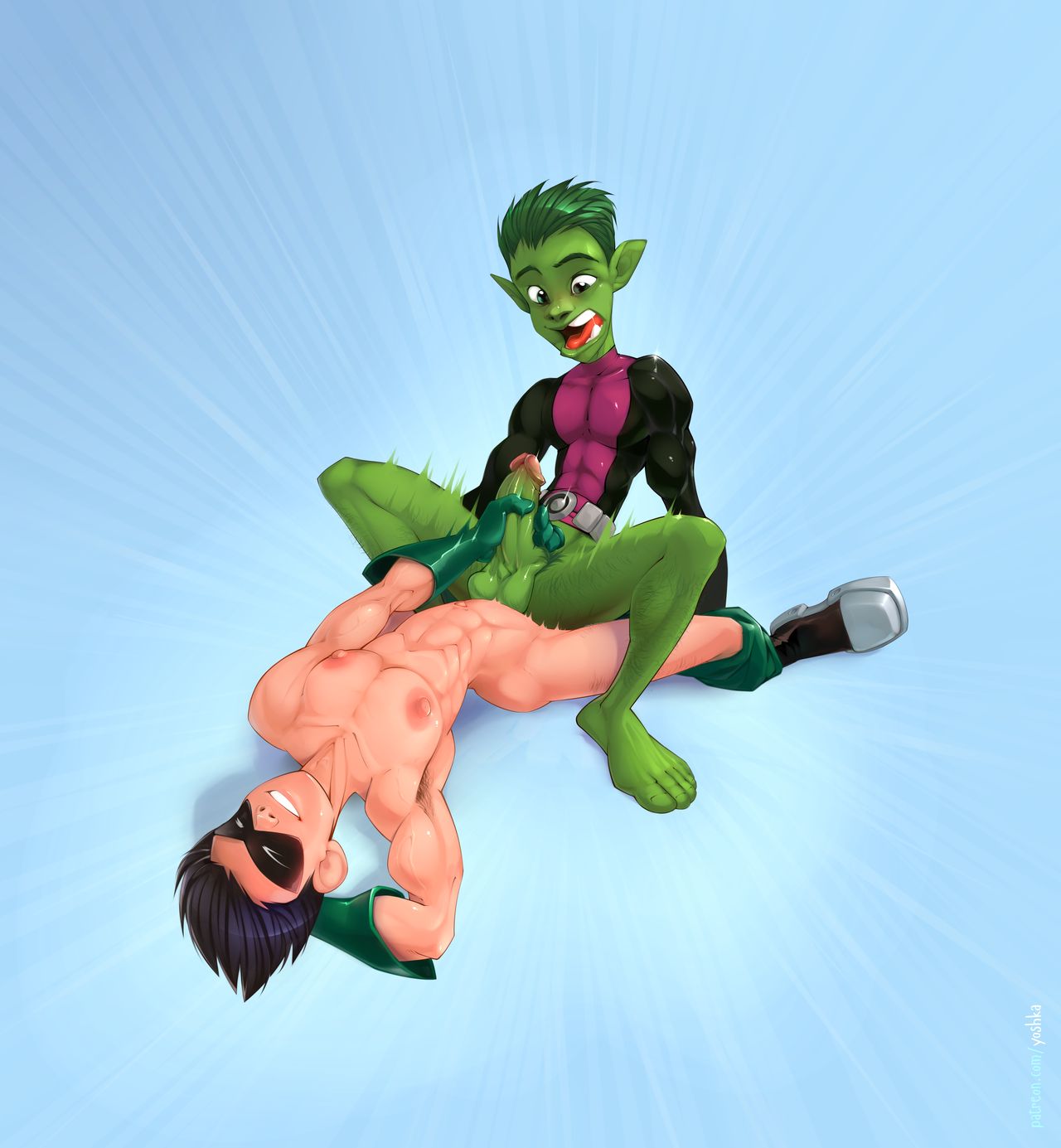 Robin tops Beast Boy Reward page 7 full
