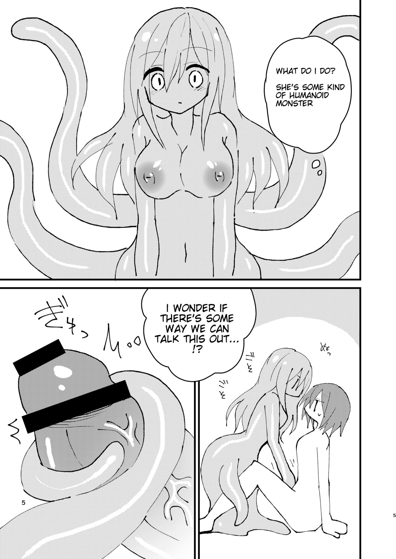 Shokushu-chan to Futanari-chan | Tentacle-chan and Futanari-chan page 5 full