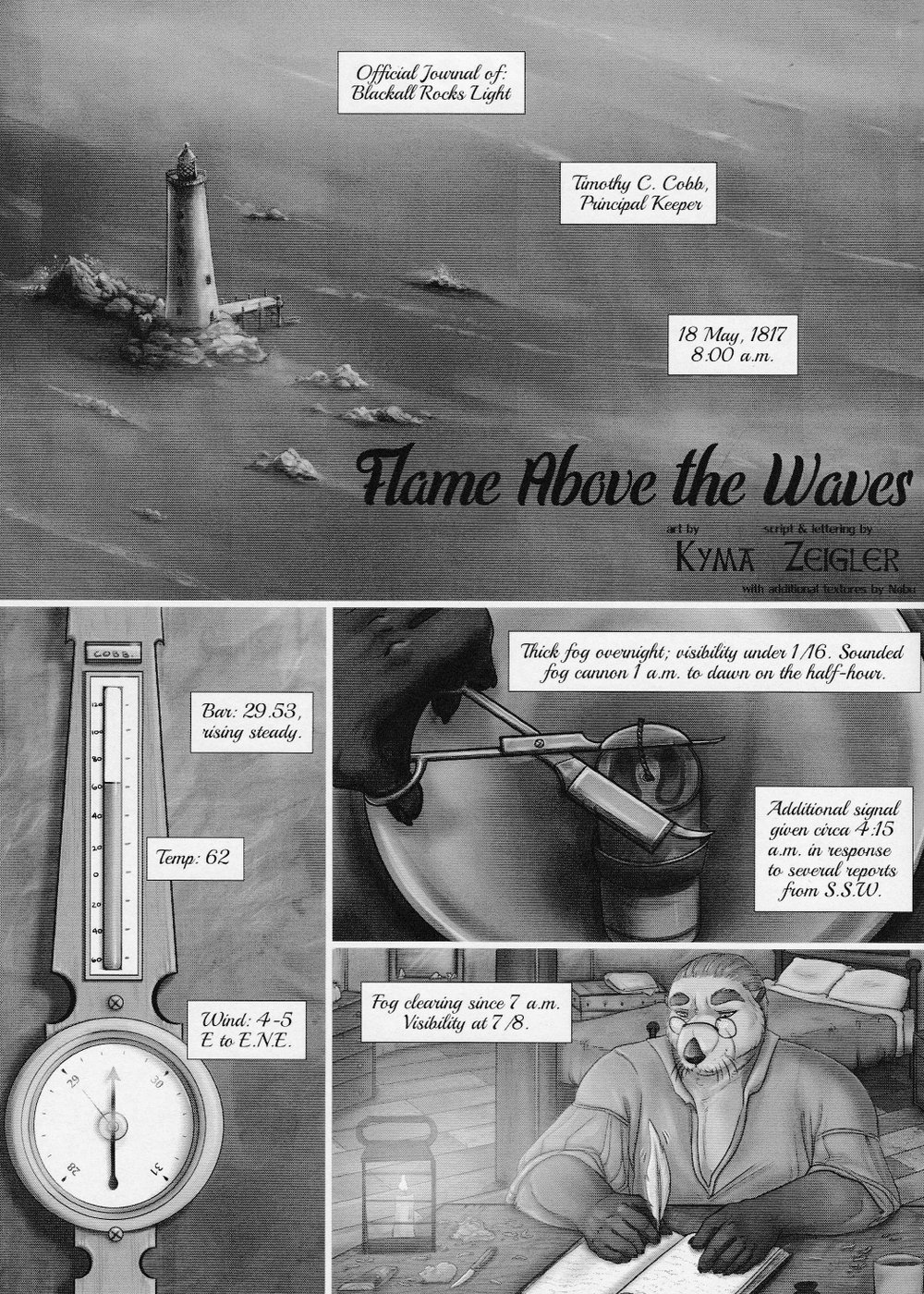 FLAME ABOVE THE WAVES page 1 full
