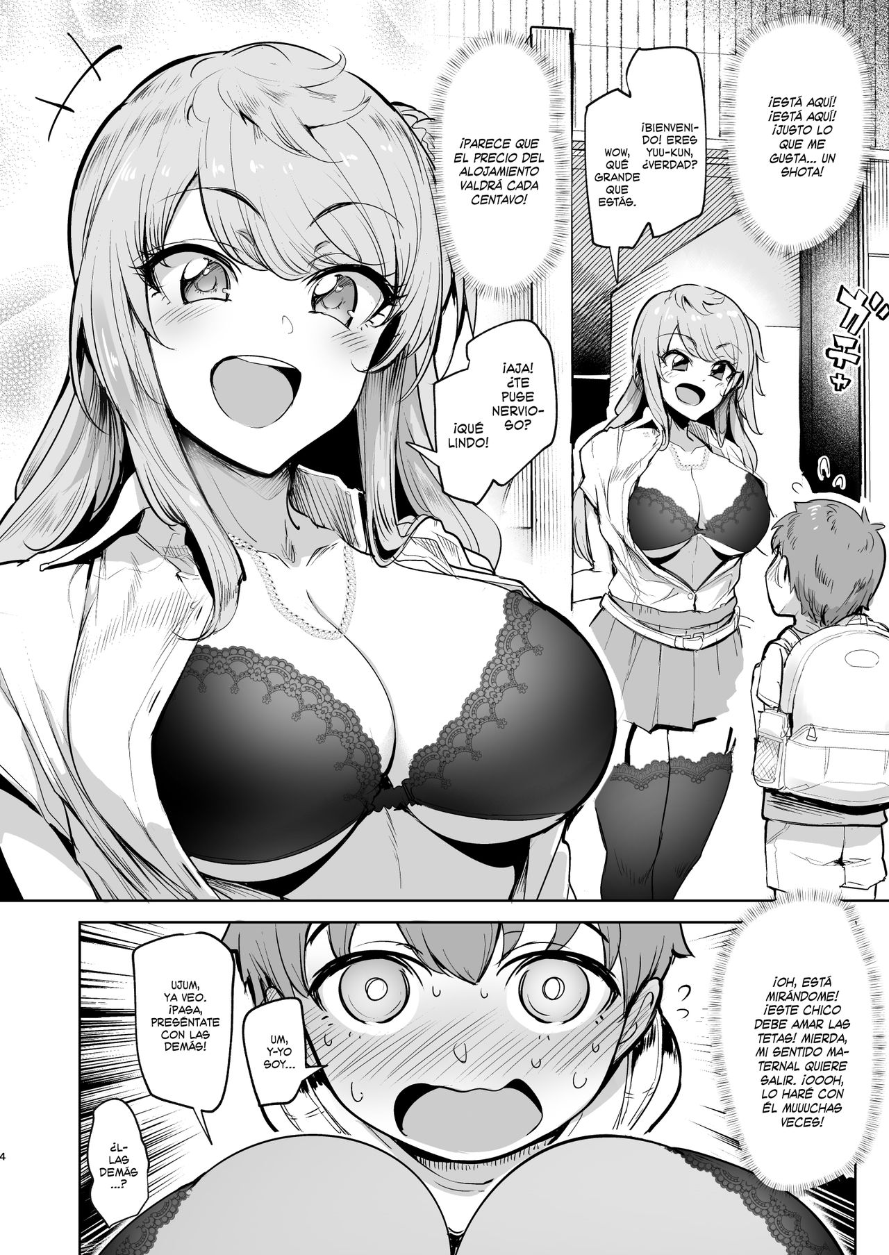 Otomari Shita no wa H na Gal Onee-chan-tachi no Ouchi deshita | El lugar donde me quedé le pertenecía a unas onee-chans gyarus pervertidas page 3 full