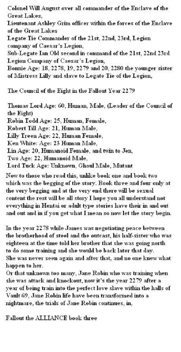 Fallout the Alliance  The Council of the Eight and the Dwellers of the Unknown Lands. page 5 full