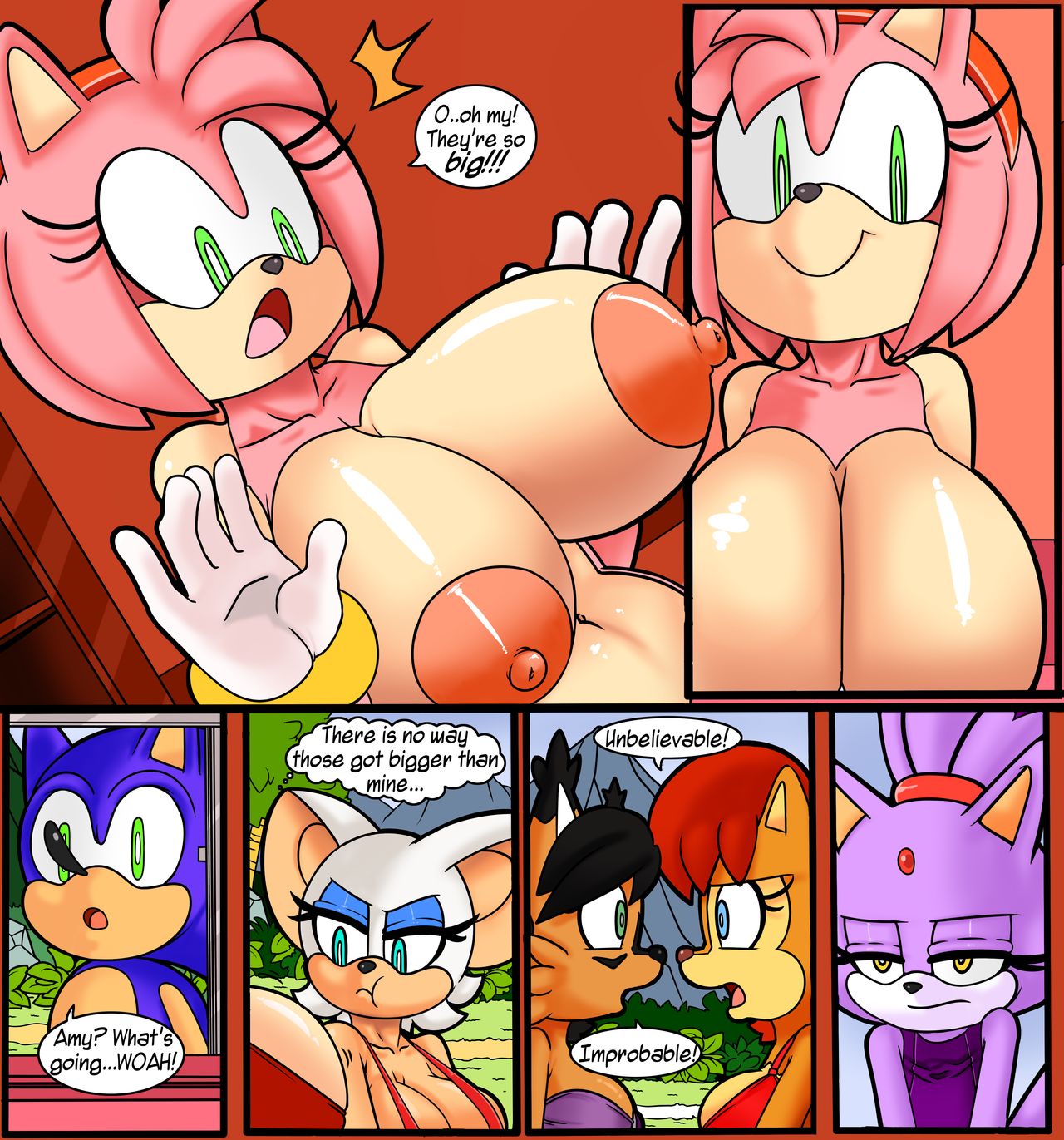 Sonic Girls Breast Expansion page 4 full