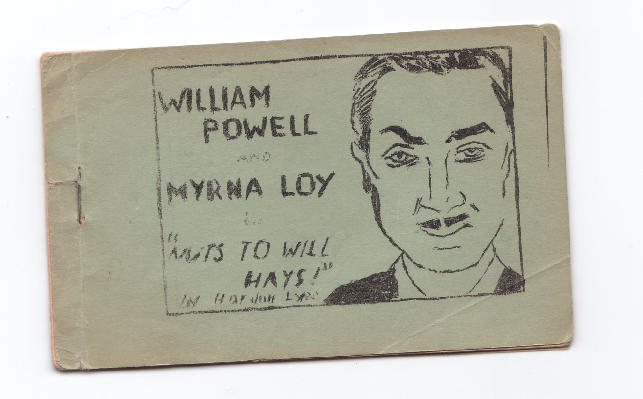 William Powell and Myrna Loy in "Nuts to Will Hays" page 1 full