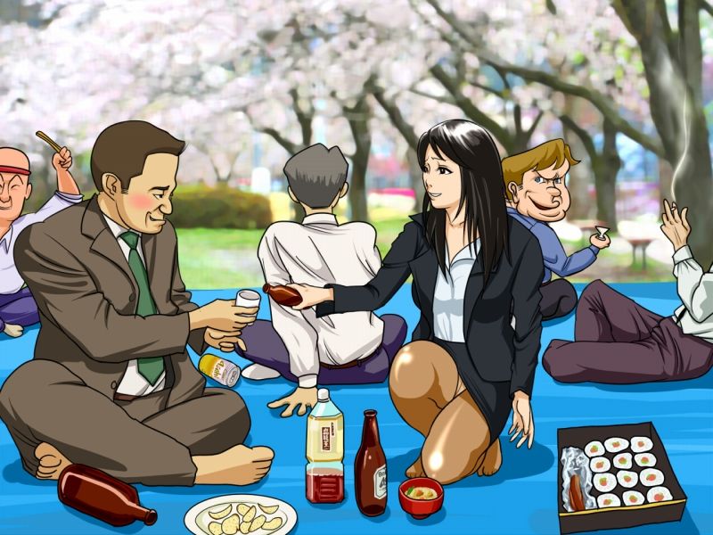 Ohanami wa Bureikou nanode Joshi Shinnyuu Shain ni Sekuhara Shi Houdai page 2 full