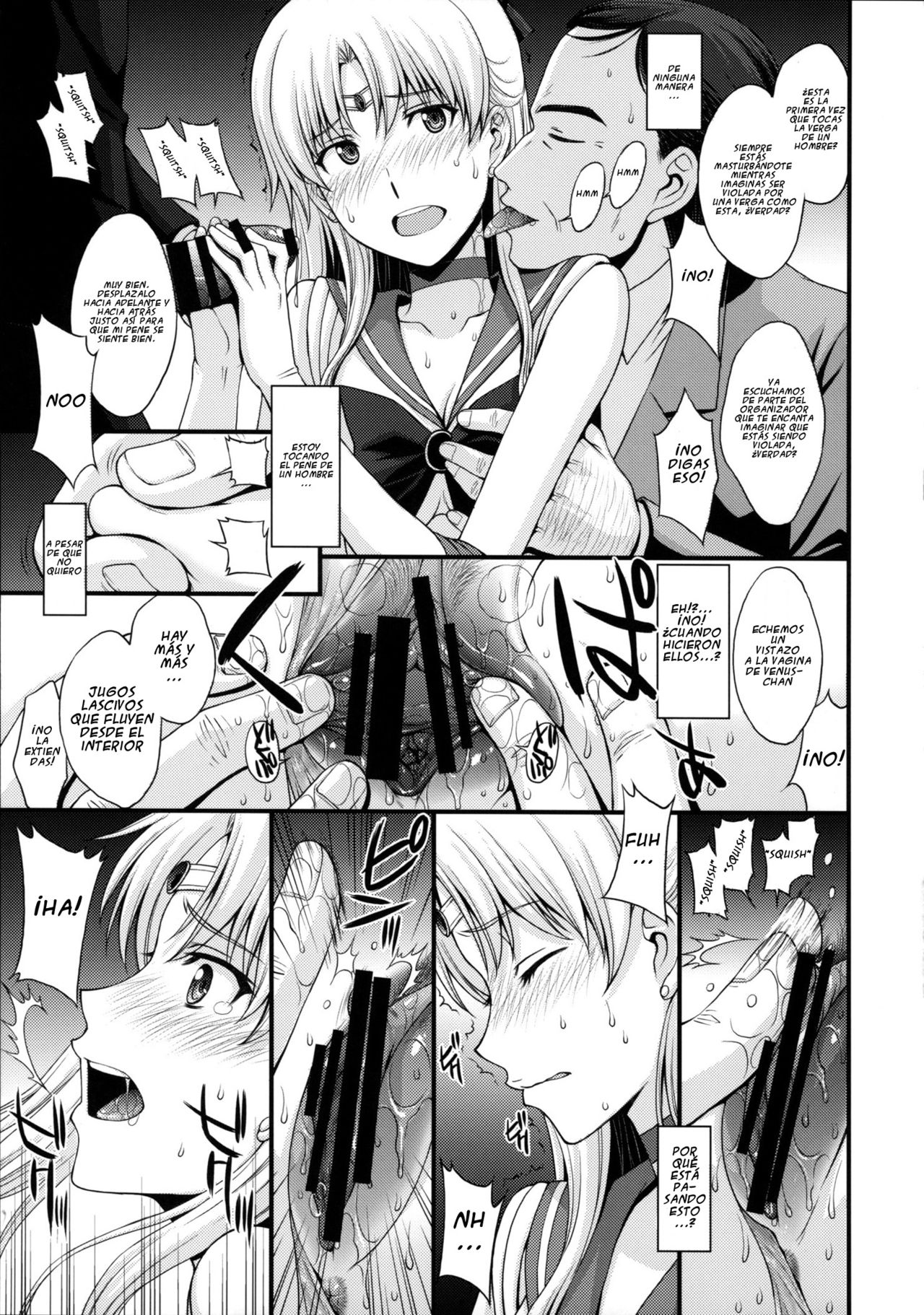 Venus ga Oji-san ni Camera Mesen de Makuwararete Mawasaremashita. | Sailor Venus perdió su himen y fue violada por un grupo de viejos frente a la cámara. page 10 full