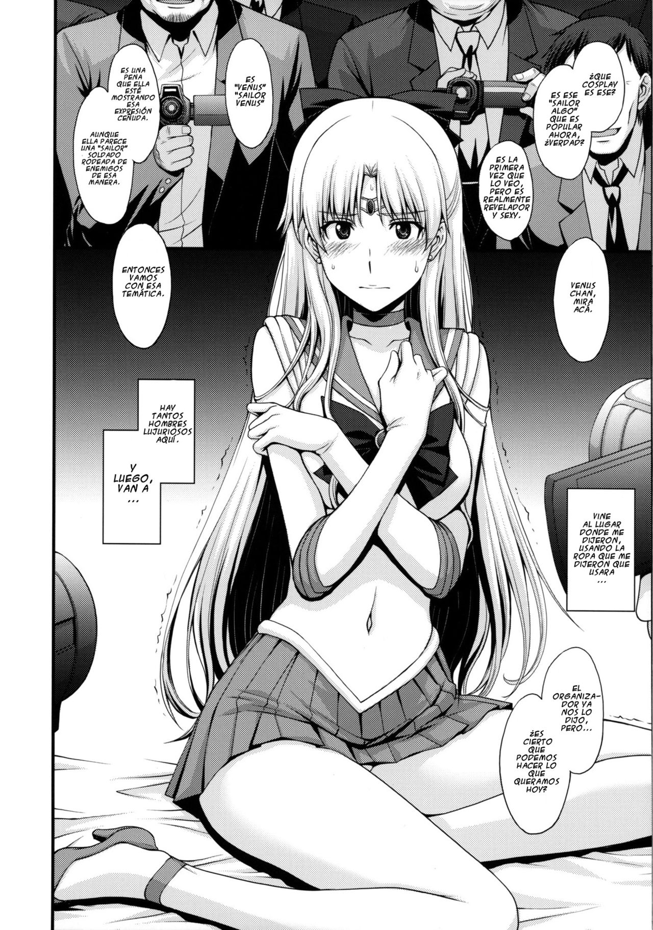 Venus ga Oji-san ni Camera Mesen de Makuwararete Mawasaremashita. | Sailor Venus perdió su himen y fue violada por un grupo de viejos frente a la cámara. page 5 full