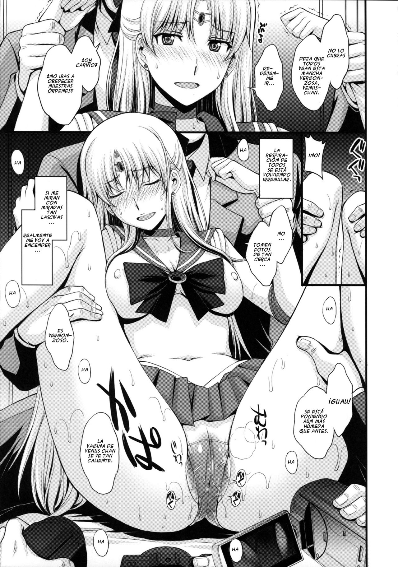 Venus ga Oji-san ni Camera Mesen de Makuwararete Mawasaremashita. | Sailor Venus perdió su himen y fue violada por un grupo de viejos frente a la cámara. page 8 full